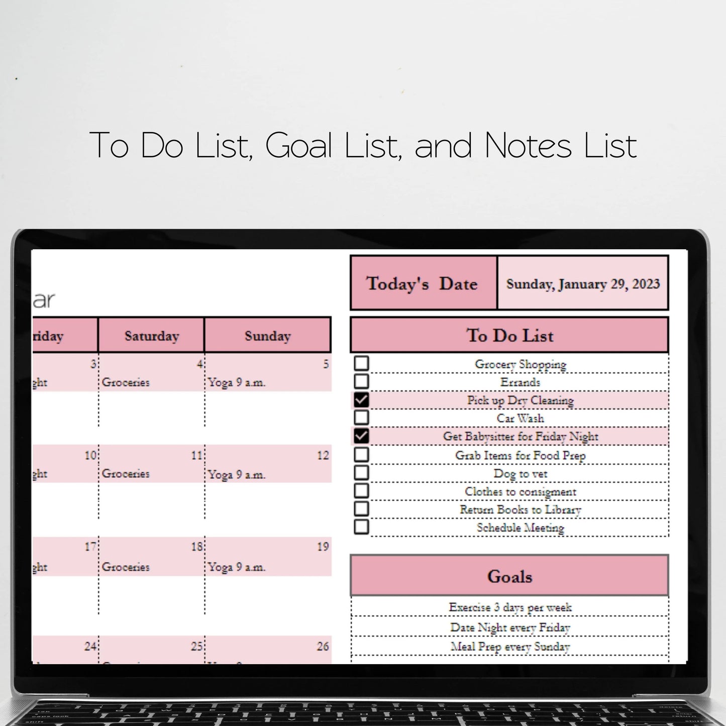 Monthly Calendar Google Sheet, Monthly Calendar Template, Calendar Template, Calendar Google Doc