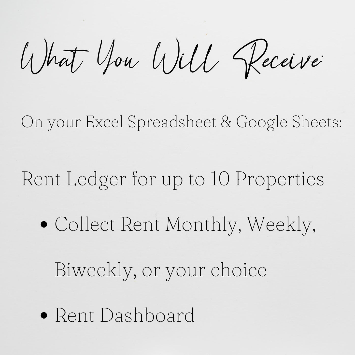 Rent Ledger Template, Landlord Spreadsheet Excel, Monthly Rent Payment Tracker Google Sheets